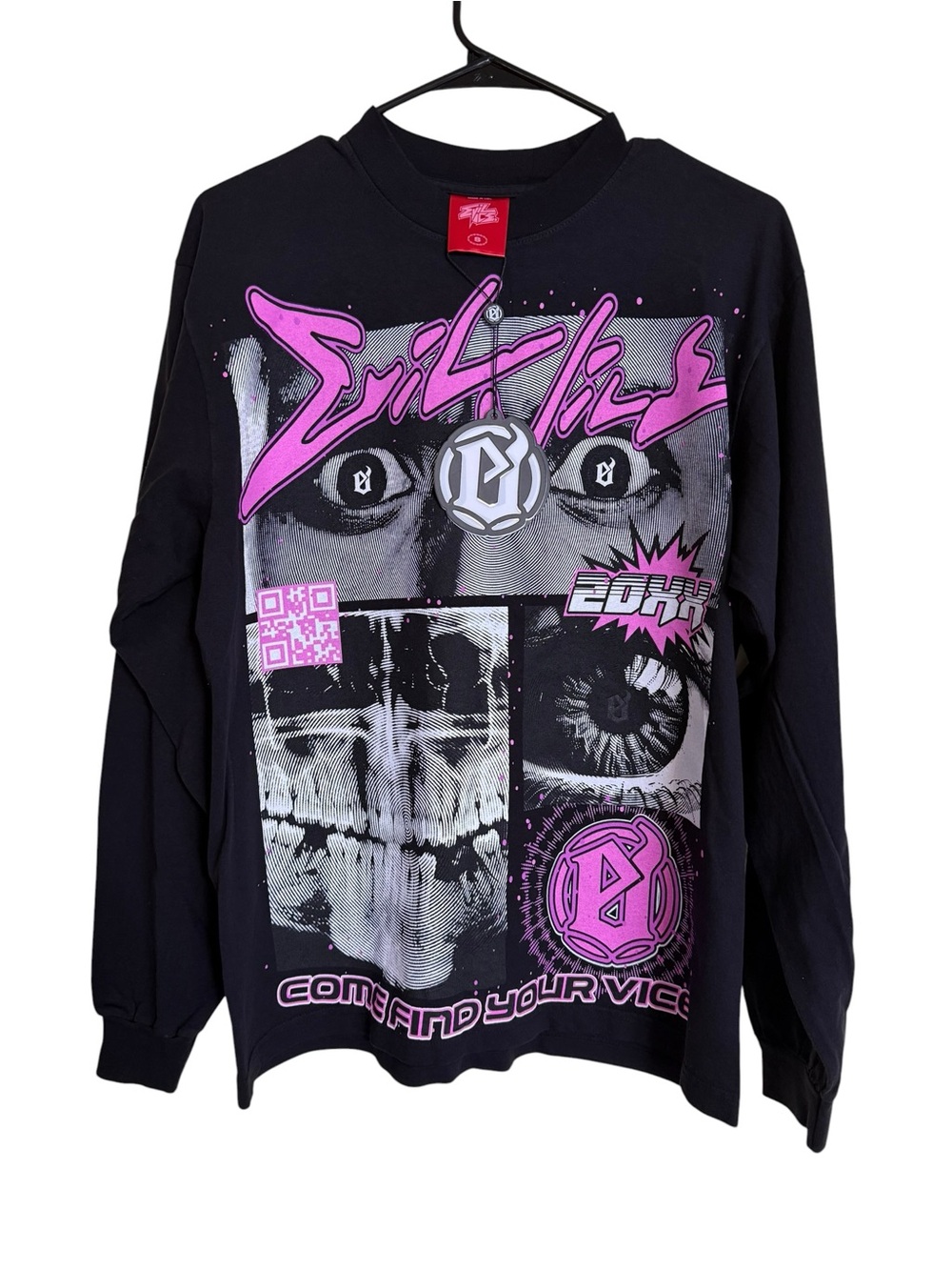 Brand New with Tags Evil Vice Graphic Long Sleeve Tee